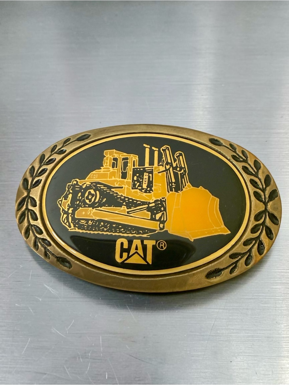 Vintage Caterpillar CAT Bulldozer Solid Brass Belt Buckle – Heritage Buckle Co.
